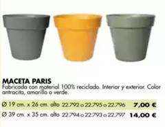 Oferta de Antracita - Maceta Paris por 14€ en Coferdroza