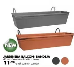 Oferta de Antracita - Jardinera Balcon+bandeja por 11,9€ en Coferdroza