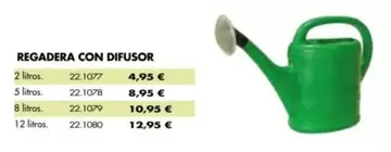 Oferta de Regadera Con Difusor por 4,95€ en Coferdroza