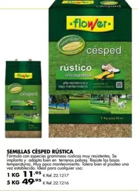 Oferta de Flower - Semillas Cêsped Rústica por 11,95€ en Coferdroza
