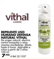 Oferta de Vithal - Garden Repelente Uso Humano Defensa Natural  por 7,95€ en Coferdroza