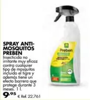 Oferta de Spray Anti- Mosquitos Preben por 9,95€ en Coferdroza