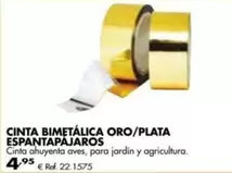 Oferta de Cinta Bimetálica Oro/ Plata Espantapá Jaros por 4,95€ en Coferdroza