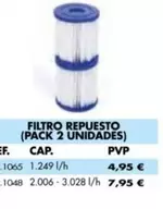 Oferta de Filtro Repuesto por 4,95€ en Coferdroza