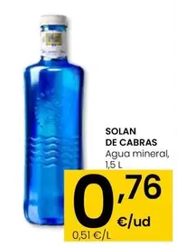 Oferta de Solán De Cabras - Agua Mineral por 0,76€ en Eroski