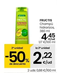 Oferta de Garnier - Fructis/ Champu Hidrarizos por 4,45€ en Eroski