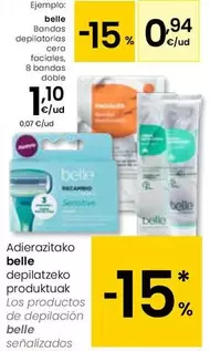 Oferta de Belle - Bandas Depilatorias Cera Faciales por 0,94€ en Eroski