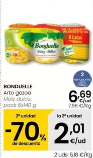 Oferta de Bonduelle - Maiz Dulce por 6,69€ en Eroski