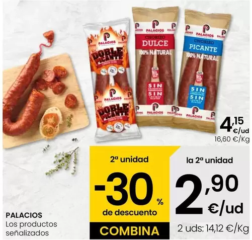 Oferta de Palacios - Los Productos Senalizados por 4,15€ en Eroski