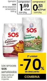 Oferta de Sos - Arroz Especial Ensaladas por 1,69€ en Eroski