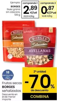 Oferta de Borges - Nuez Grano Sin Cascara por 2,89€ en Eroski