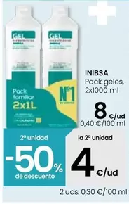 Oferta de Inibsa - Pack Geles por 8€ en Eroski