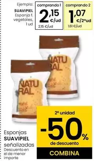 Oferta de Suavipiel - Esponja F, Vegetales por 2,15€ en Eroski