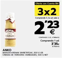 Oferta de Anko - Cremas De Verduras Variedades por 3,35€ en BM Supermercados