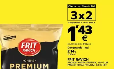 Oferta de Frit Ravich - Patatas Fritas Premium por 2,14€ en BM Supermercados