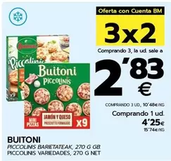 Oferta de Buitoni - Piccolinis por 4,25€ en BM Supermercados