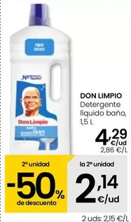 Oferta de Don Limpio - Detergente Líquido Bano por 4,29€ en Eroski