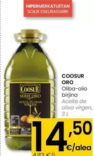 Oferta de Coosur - Oro/ Aceite De Oliva Virgen por 14,5€ en Eroski