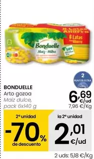 Oferta de Bonduelle - Maiz Dulce por 6,69€ en Eroski
