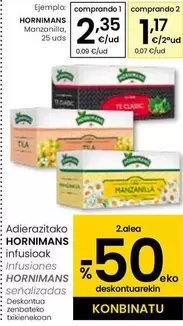 Oferta de Hornimans - Manzanilla por 2,35€ en Eroski