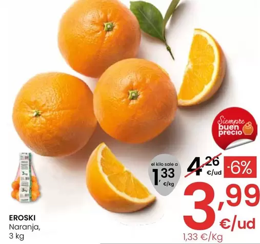 Oferta de Eroski - Naranja por 3,99€ en Eroski
