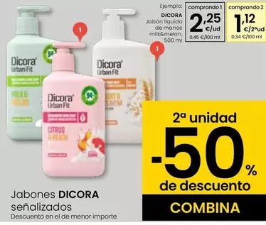 Oferta de Dicora - Jabón Líquido Cemanas Milk&Melon por 2,25€ en Eroski