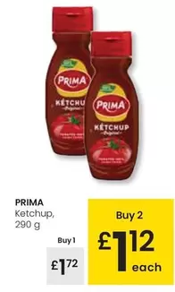 Oferta de Prima - Ketchup por 1,72€ en Eroski