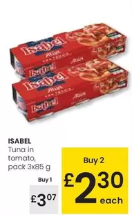 Oferta de Isabel - Tuna In Tomato por 3,07€ en Eroski