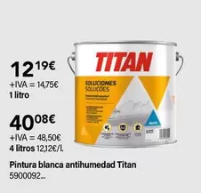 Oferta de Pintura Blanca Antihumedad por 12,19€ en Cadena88