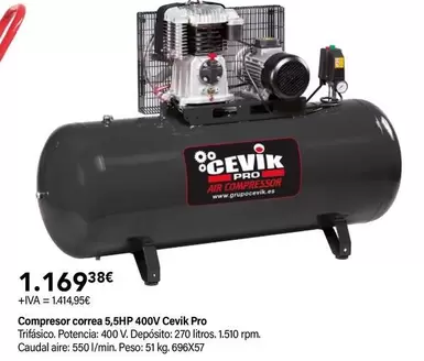 Oferta de Cevik - Compresos Correa por 1169,38€ en Cadena88