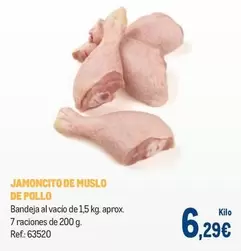 Oferta de Jamoncito De Muslo De Pollo por 6,29€ en Makro