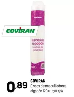Oferta de Coviran - Discos Desmaquilladores Algodon por 0,89€ en Coviran