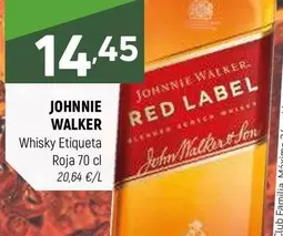 Oferta de Johnnie Walker - Whisky Etiqueta Roja por 14,45€ en Coviran