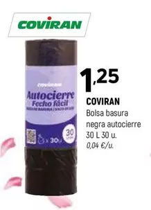 Oferta de Coviran - Bolsa Basura Negra Autocierre por 1,25€ en Coviran
