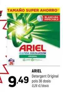 Oferta de Ariel - Detergent Original Pols 36 Dosis por 9,49€ en Coviran