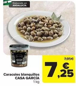 Oferta de Casa Garcia - Caracoles Blanquillos por 7,25€ en Carrefour
