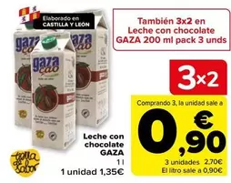 Oferta de Gaza - Leche Con Chocolate por 1,35€ en Carrefour