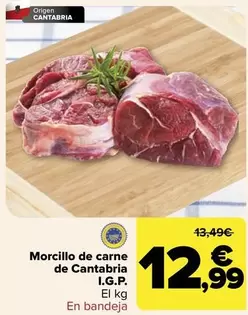 Oferta de Morcillo De Carne De Cantabria I.G.P. por 12,99€ en Carrefour