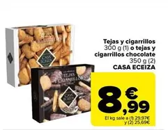Oferta de Casa Eceiza - Tejas Y Cigarrillos O Tejas Y Cigarrillos Chocolate por 8,99€ en Carrefour