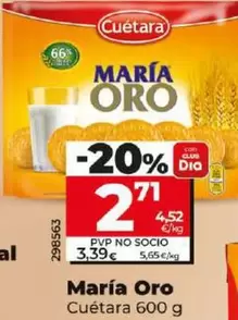 Oferta de Cuétara - María Oro por 2,71€ en Dia