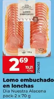 Oferta de Dia Nuestra Alacena - Lomo Embuchado En Lonchas  por 2,69€ en Dia