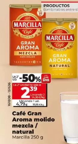 Oferta de Marcilla - Cafe Gran Aroma Molido Mezcla / Natural por 4,79€ en Dia