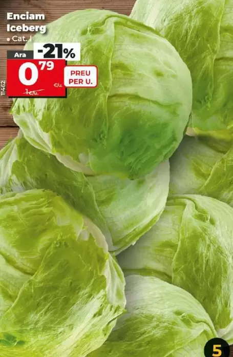 Oferta de Lechuga Iceberg por 0,79€ en Dia