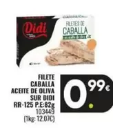 Oferta de Didi - Filete Caballa Aceite De Oliva Sur por 0,99€ en Family Cash