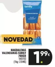 Oferta de Family - Magdalenas Valencianas por 1,99€ en Family Cash