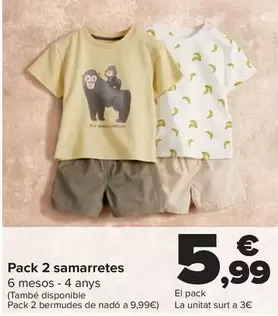 Oferta de TEX - Pack 2 Camisetas por 5,99€ en Carrefour