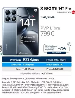 Oferta de Xiaomi - 14t por 799€ en Movistar