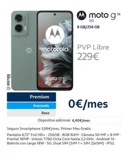 Oferta de Motorola - G35 5G por 229€ en Movistar