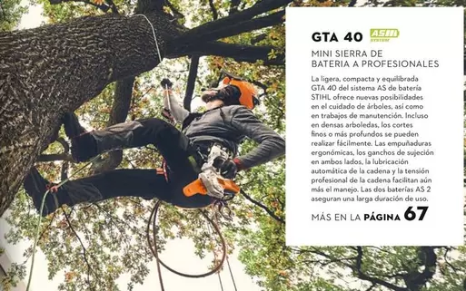 Oferta de Gta 40/ Mini Sierra De Bateria A Profesionales en STIHL