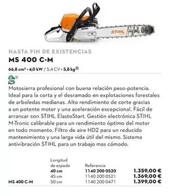 Oferta de Mas 400 C-m por 1359€ en STIHL